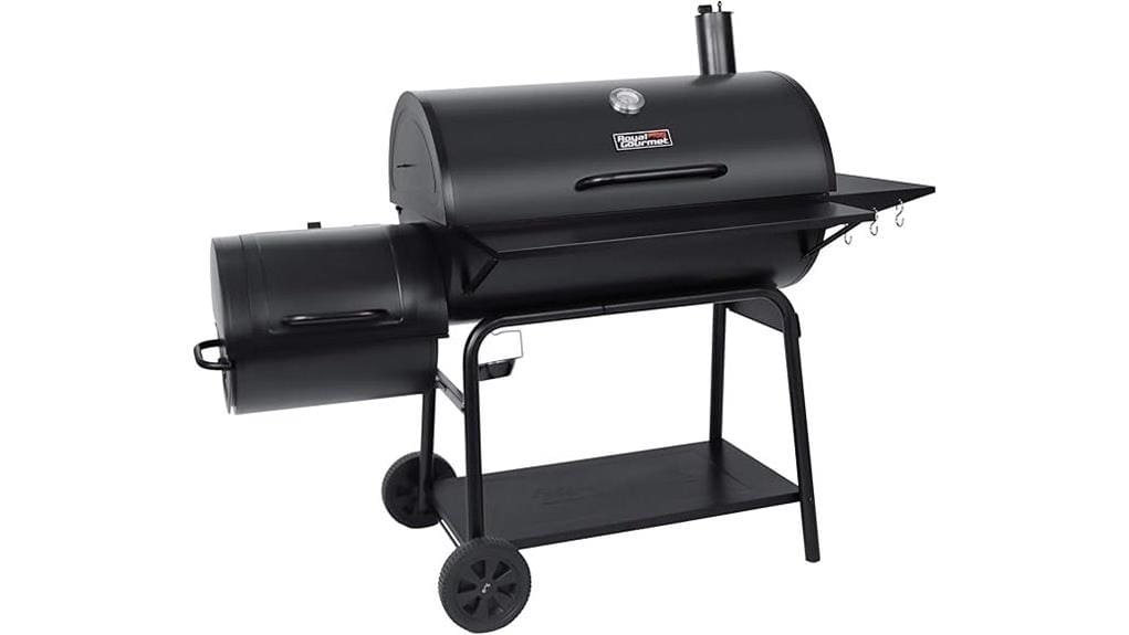 compact vertical charcoal smoker grill