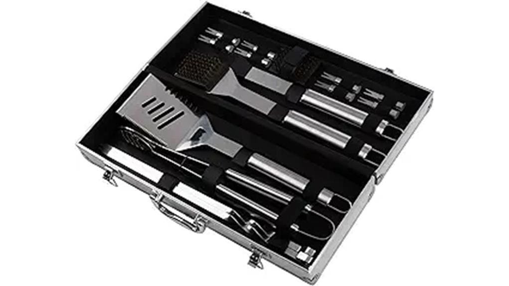 comprehensive 16 piece bbq toolset