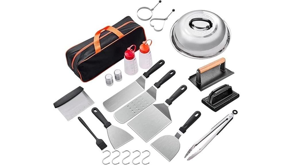 comprehensive 24 piece griddle accessory