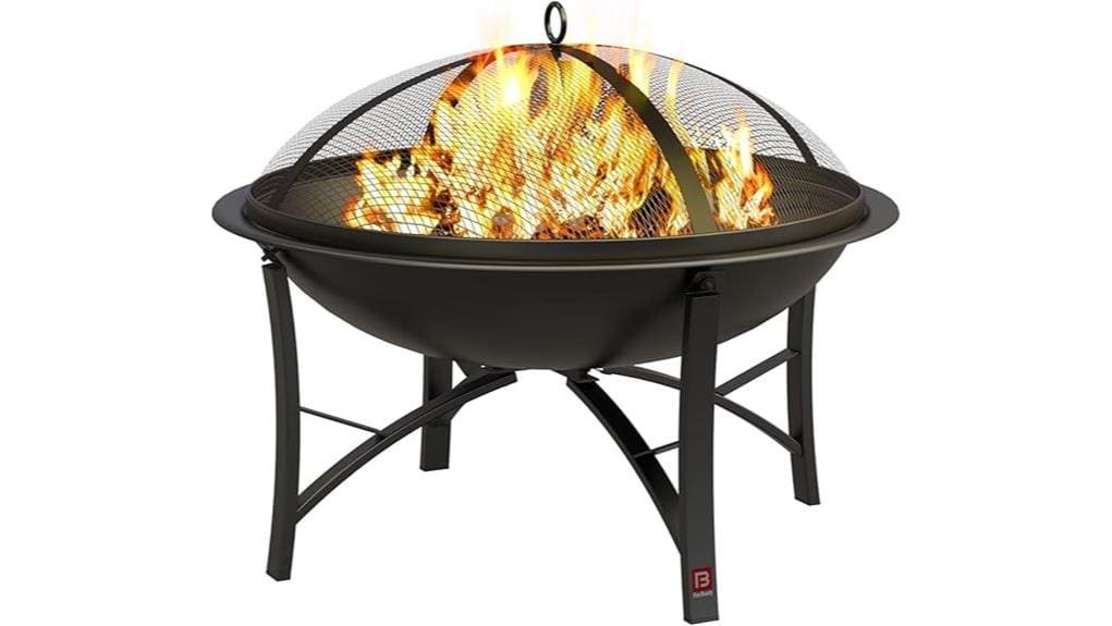 outdoor wood burning fire pit