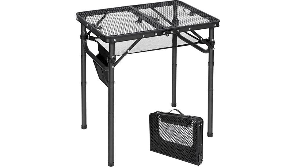 portable outdoor folding grill table