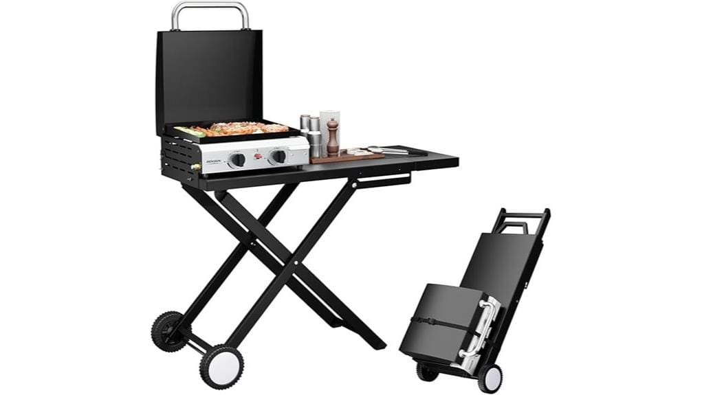 portable two burner propane griddle