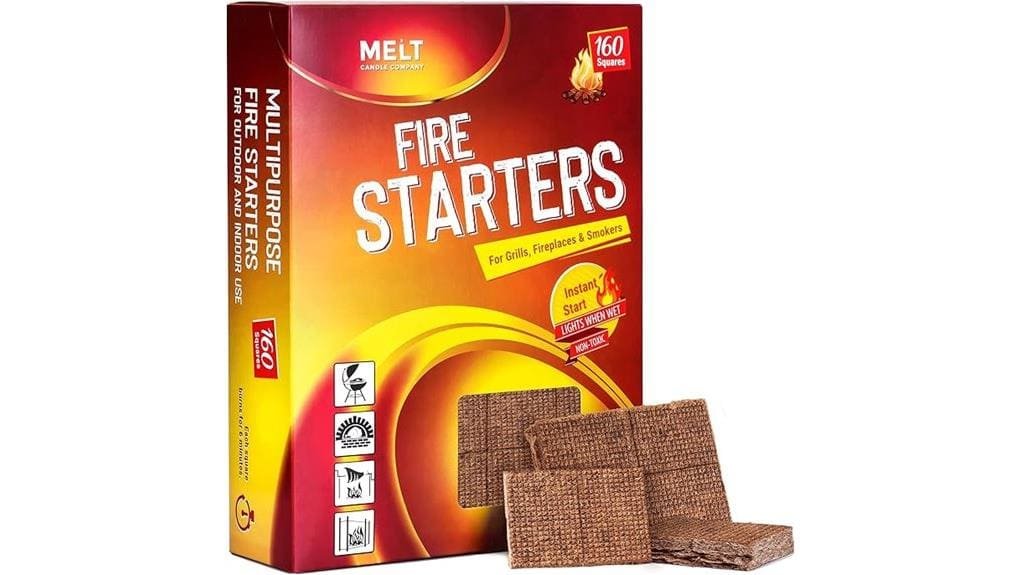 160 piece fire starting squares