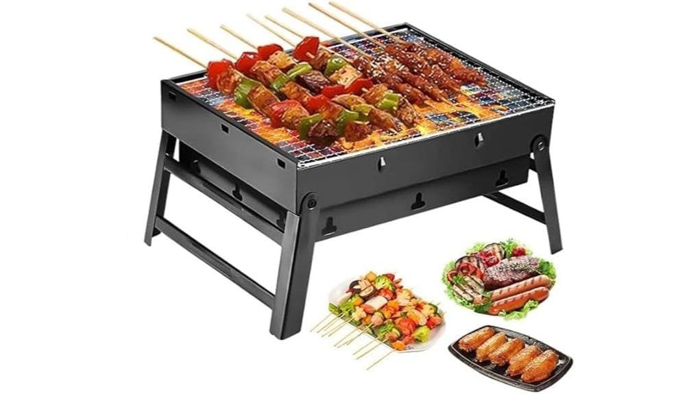 17 folding portable charcoal grill
