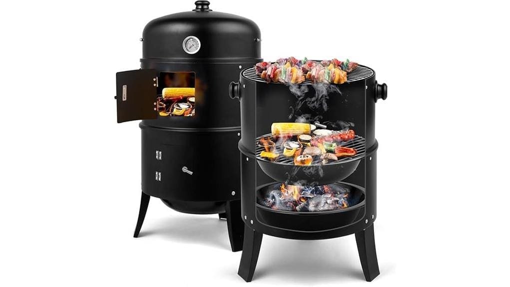 18 inch multi layer charcoal smoker