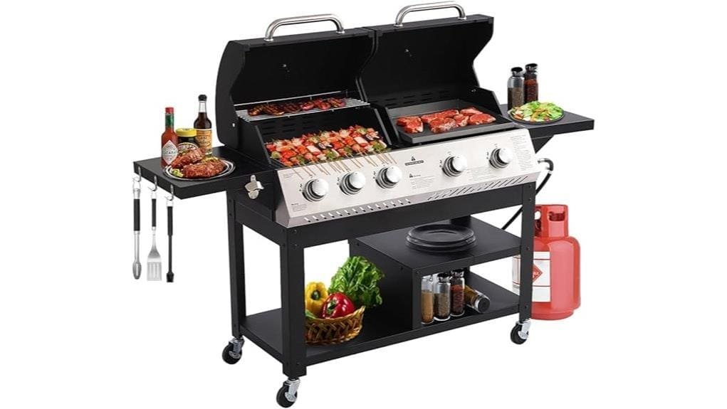 5 burner propane grill griddle 5 burner propane grill griddle