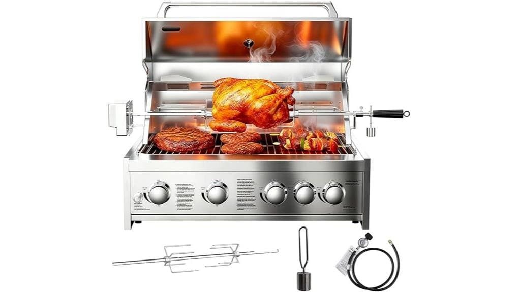 bodega five burner built in grill