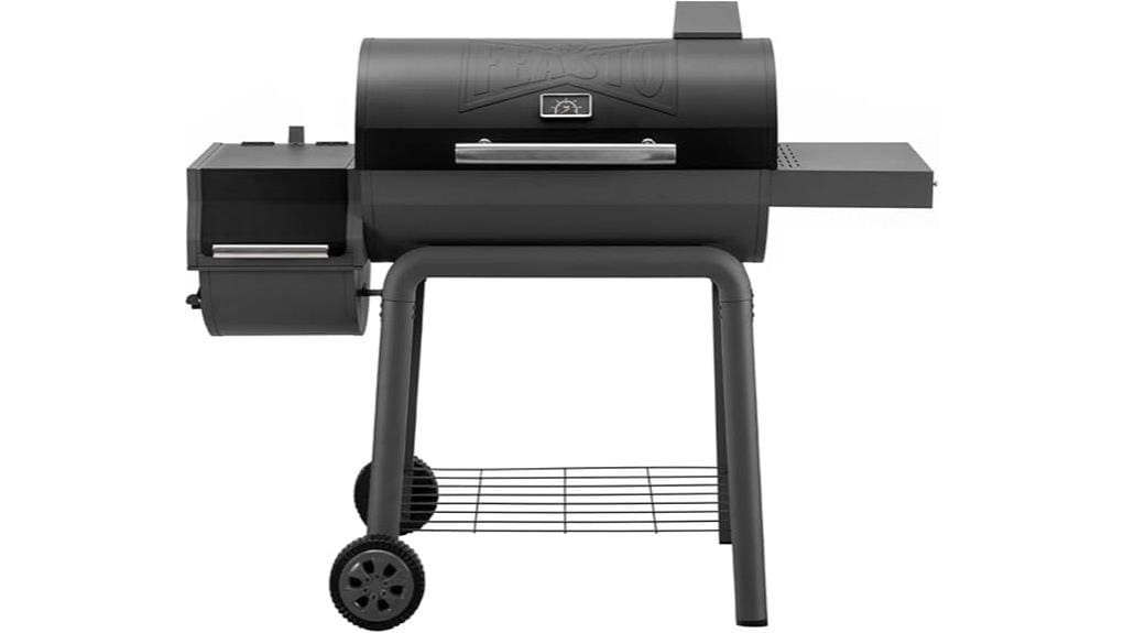 charcoal grill with smoker