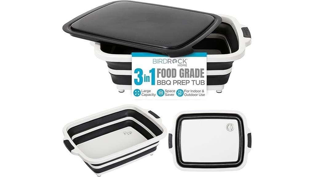 collapsible large bbq preptub
