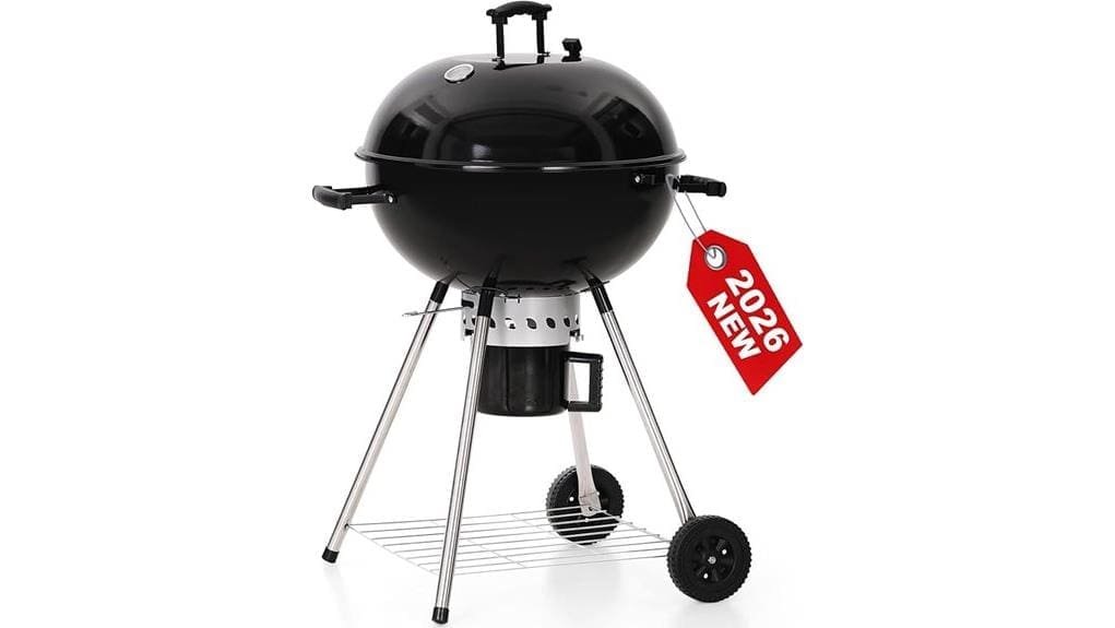 compact 22 inch charcoal kettle