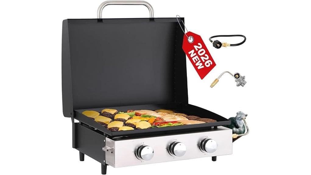 compact 22 inch tabletop griddle