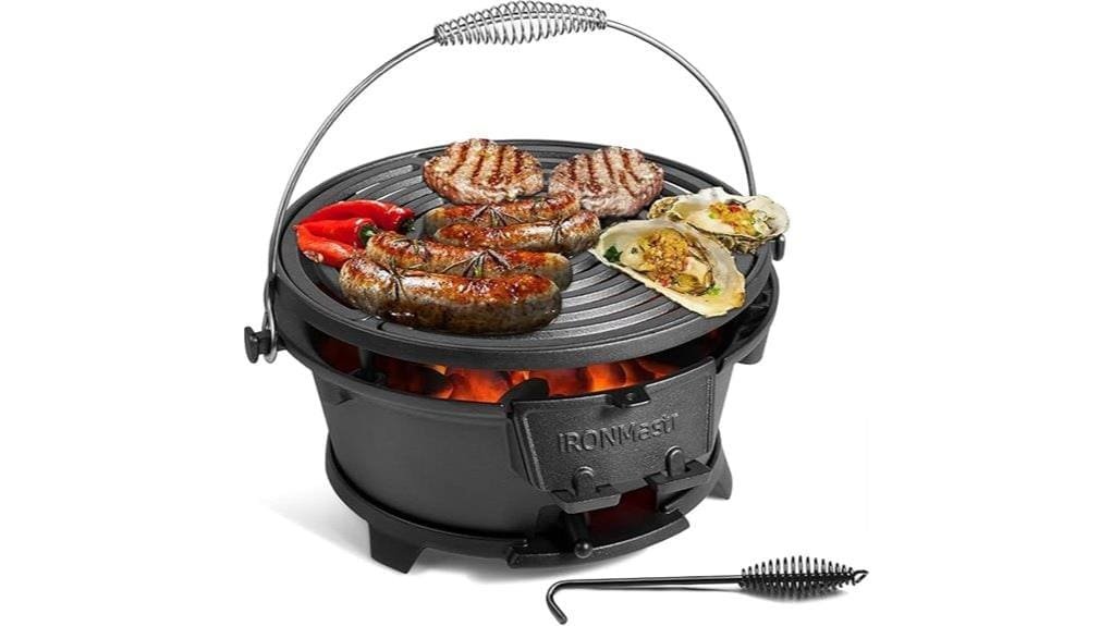 compact cast iron hibachi powerhouse