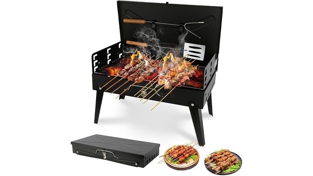 compact foldable charcoal grill