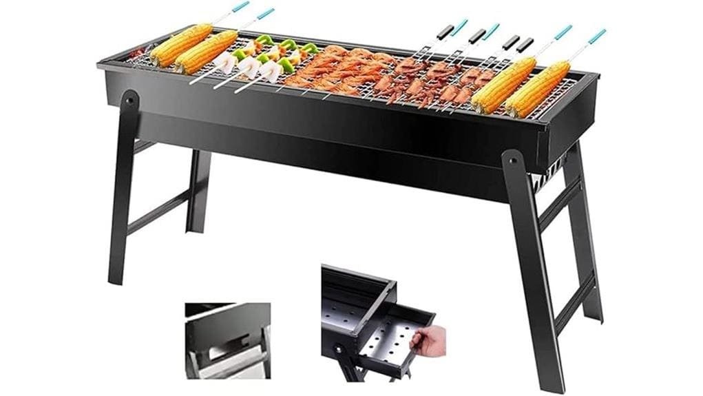 compact folding charcoal grill
