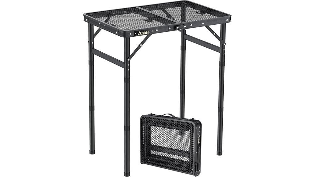 compact portable outdoor grill table