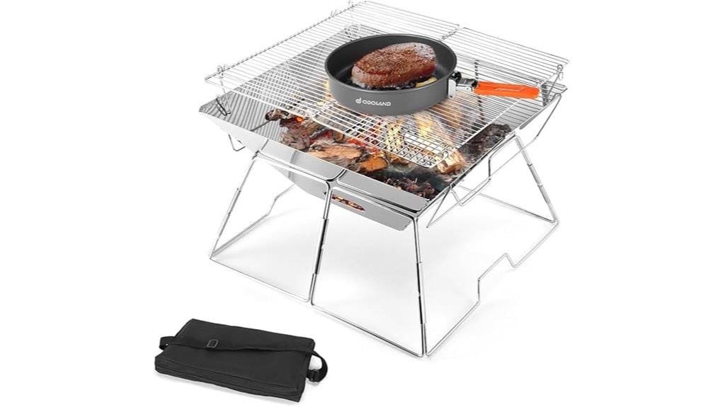 compact portable stainless steel grill