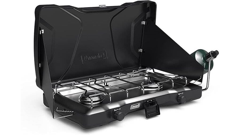 compact portable two burner propane