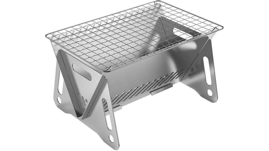 compact two person folding grill