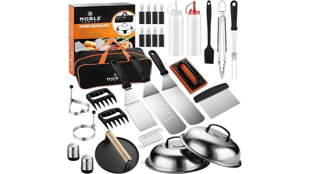 comprehensive 38 piece griddle set