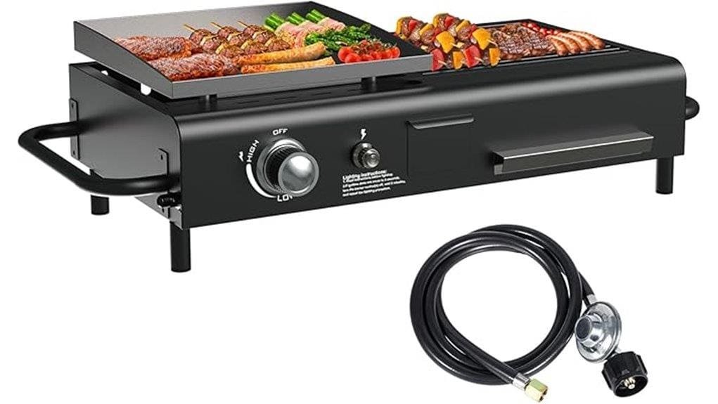 dual fuel versatile compact grill