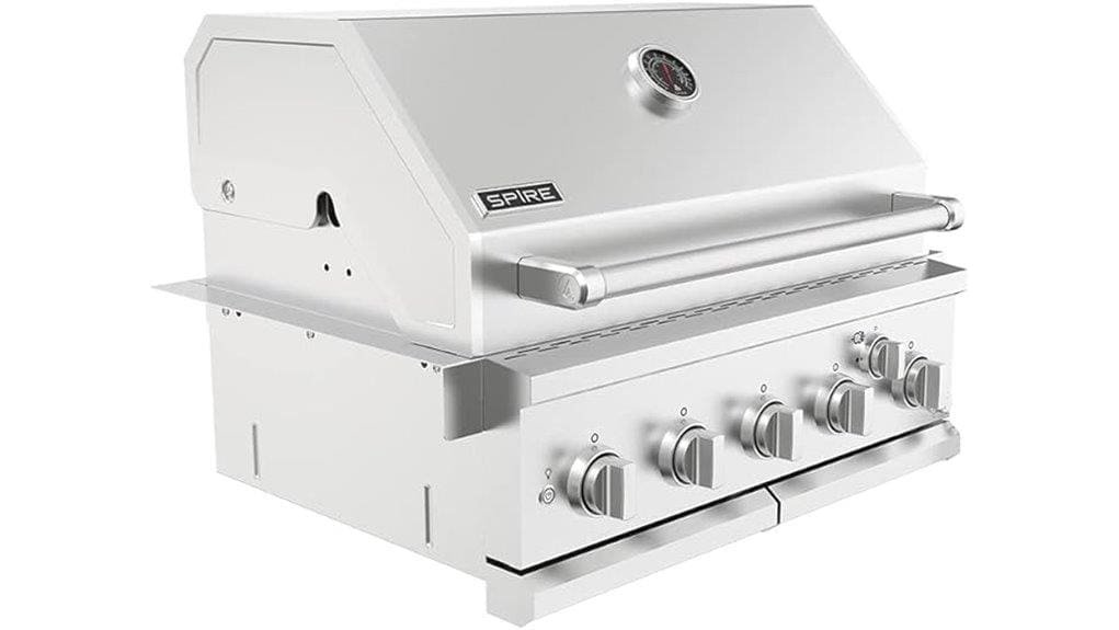 five burner built in premium grill