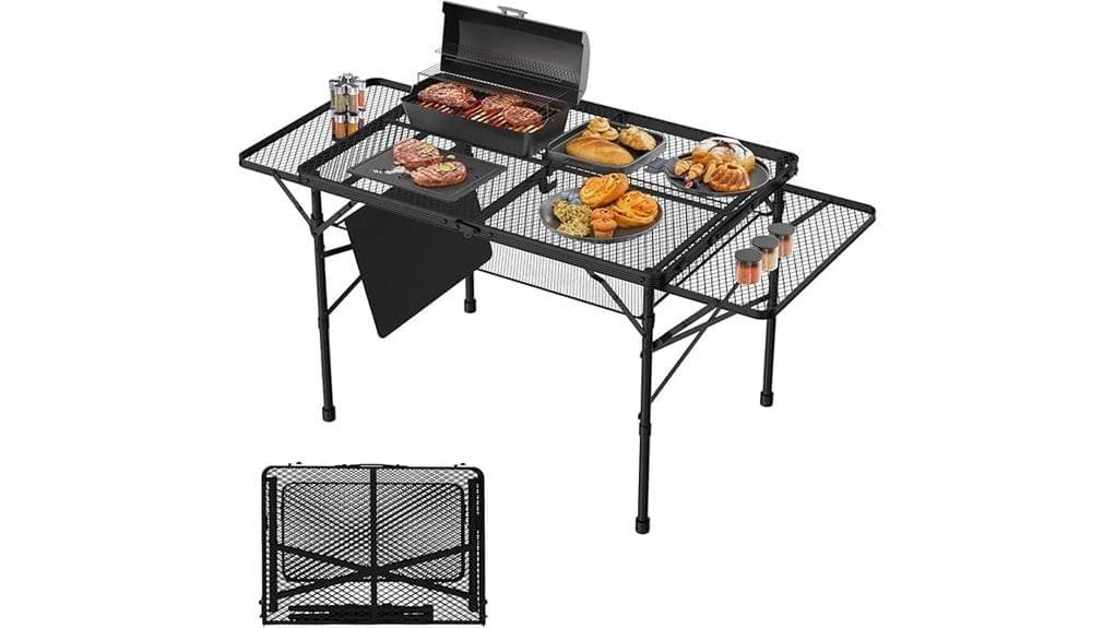 folding table with wings