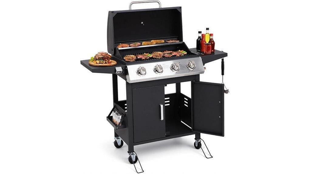 four burner propane gas grill