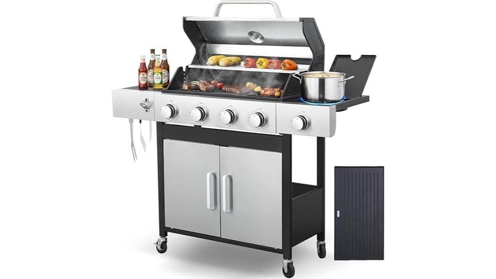 four burner propane grill
