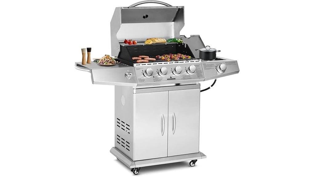 four burner propane grill