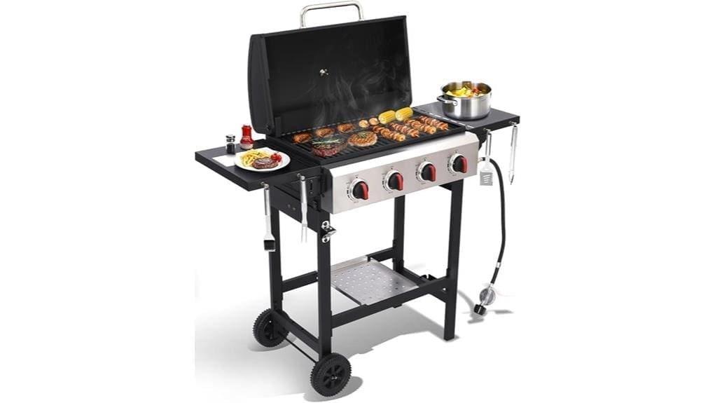 four burner propane outdoor grill