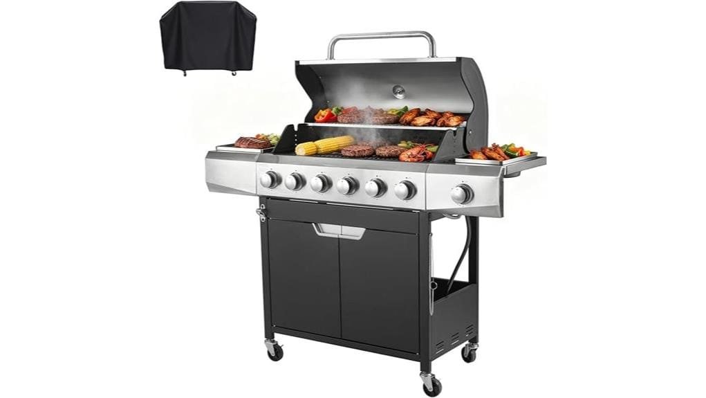 high power six burner grill