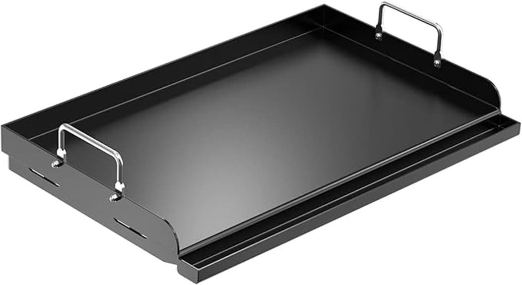 large 25x16 cast iron griddle