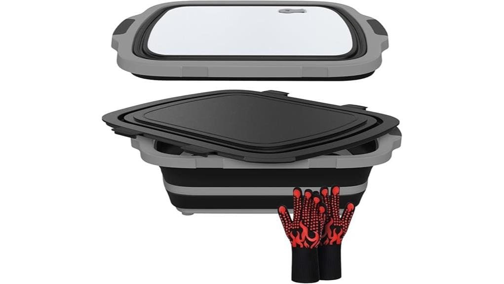 large foldable bbq prep tub