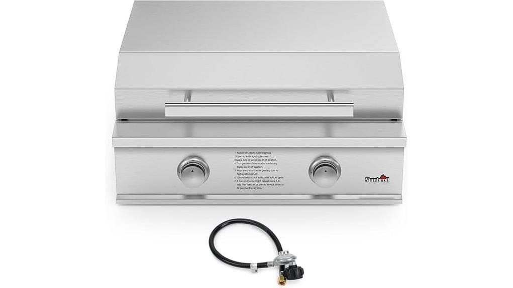 large stainless steel flat griddle