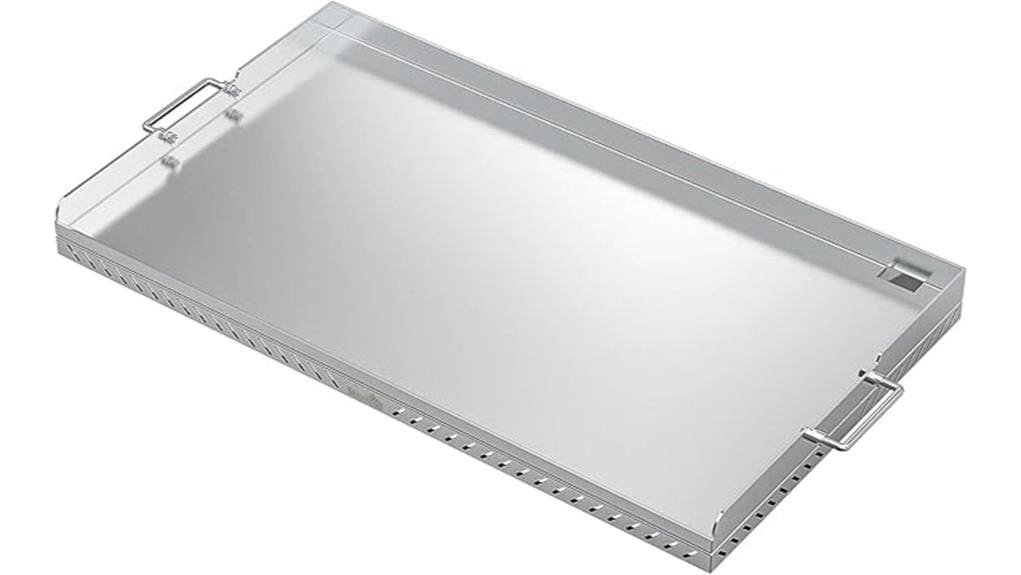large stainless steel griddle