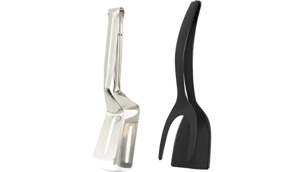 nylon spatula and stainless steel