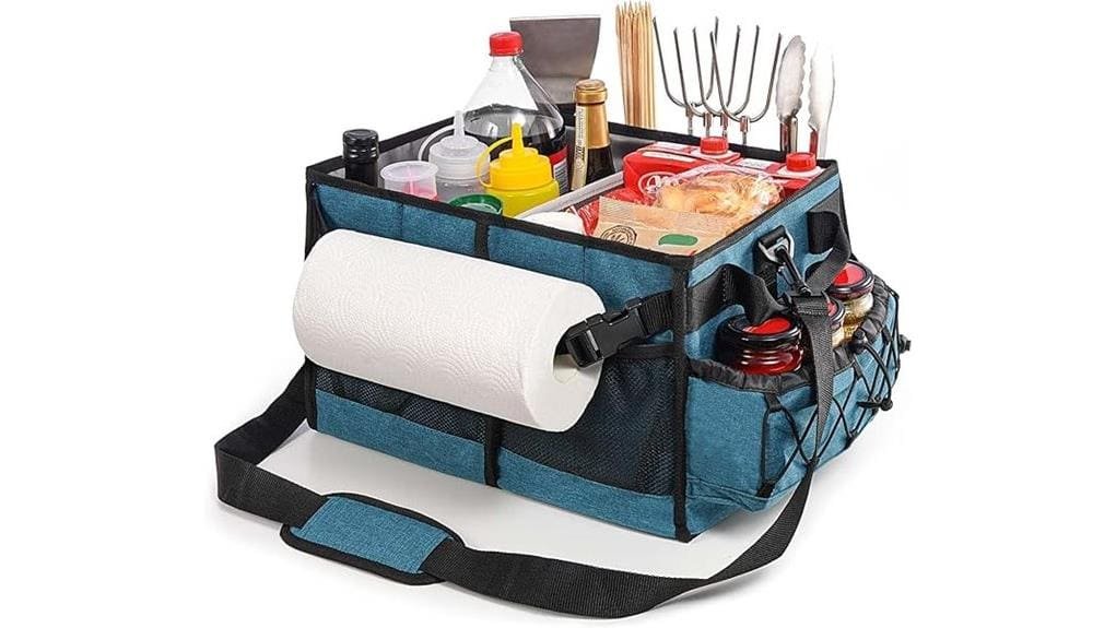 portable bbq organizer caddy
