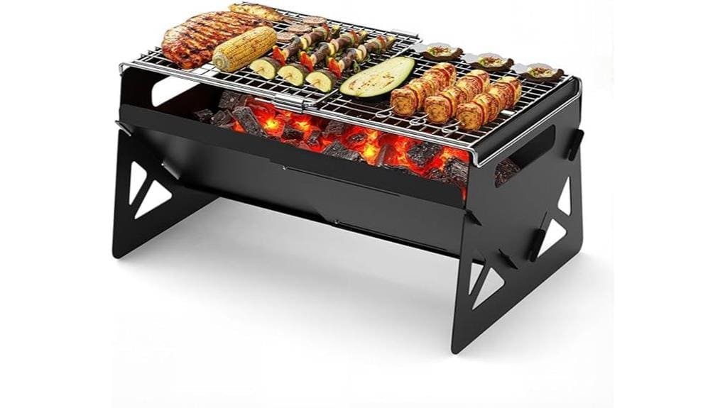 portable folding charcoal grill