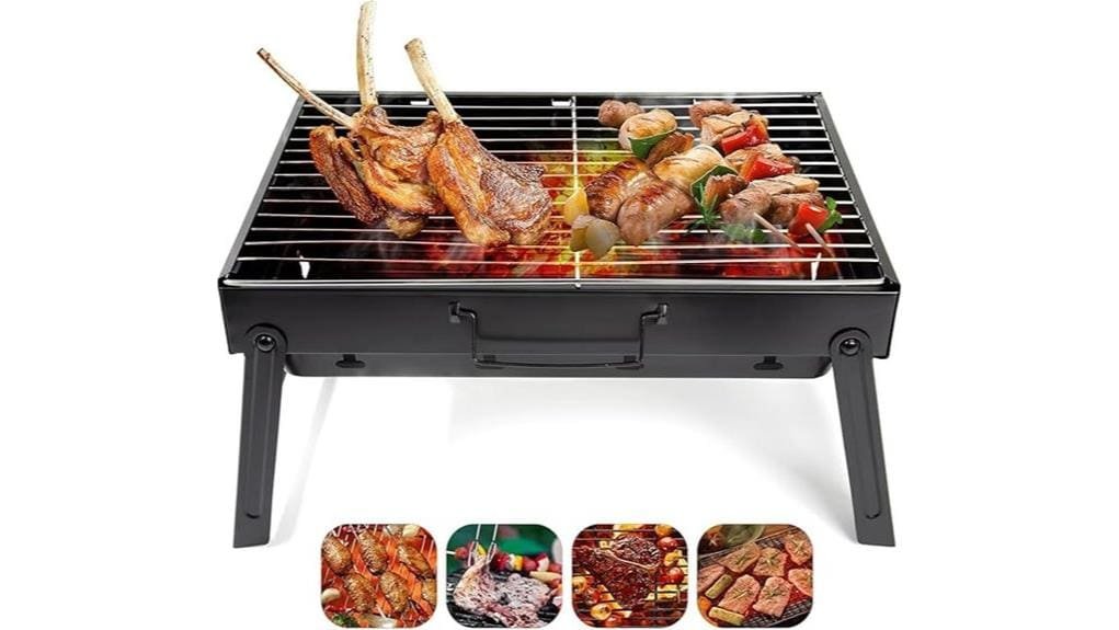 portable folding charcoal grill