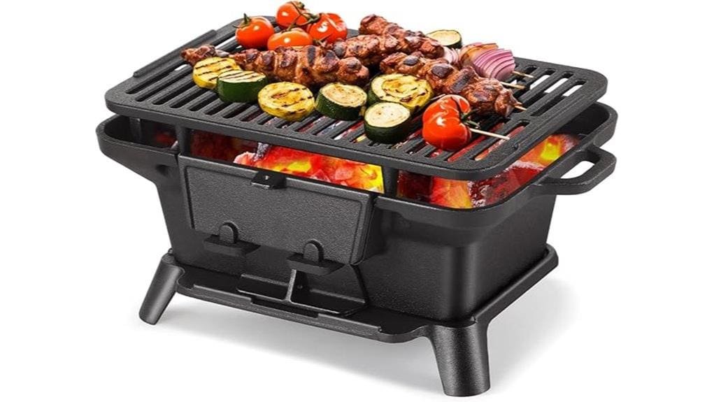 portable mini hibachi charcoal grill