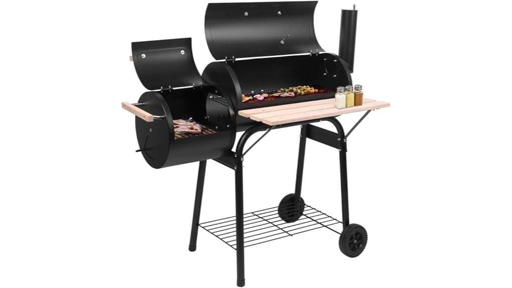portable offset charcoal smoker