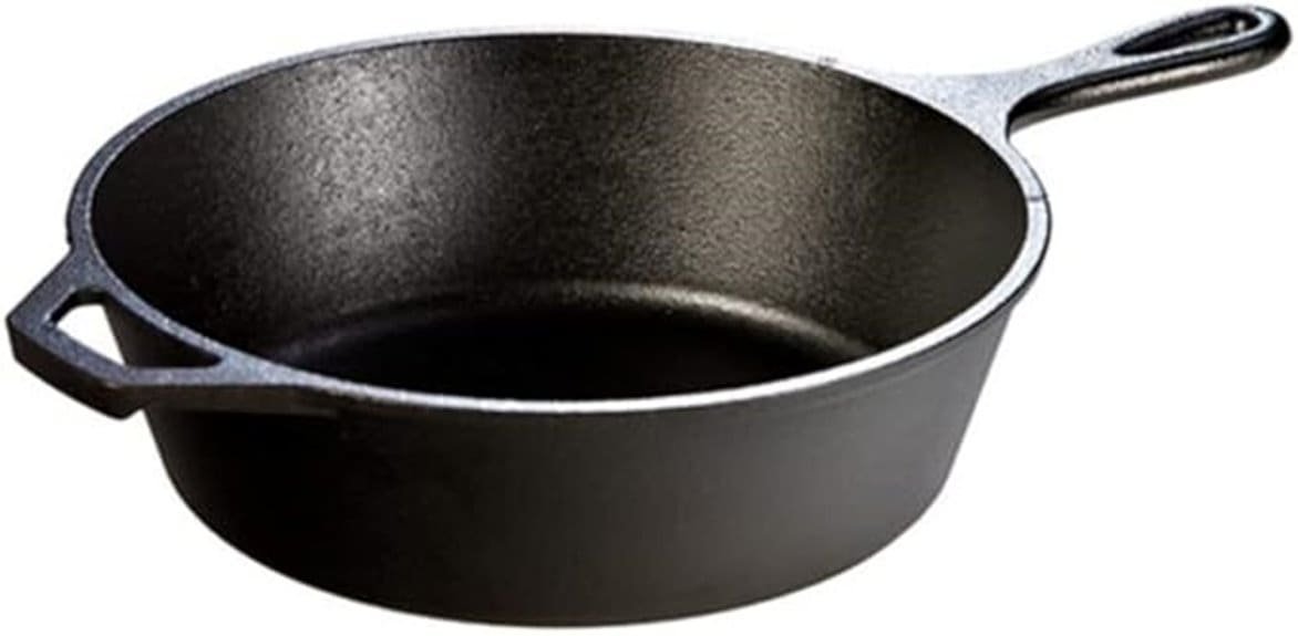 pre seasoned 3 quart cast iron skillet