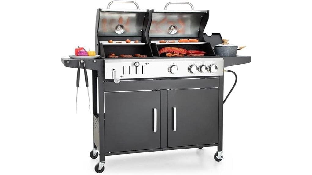 propane and charcoal combo grill