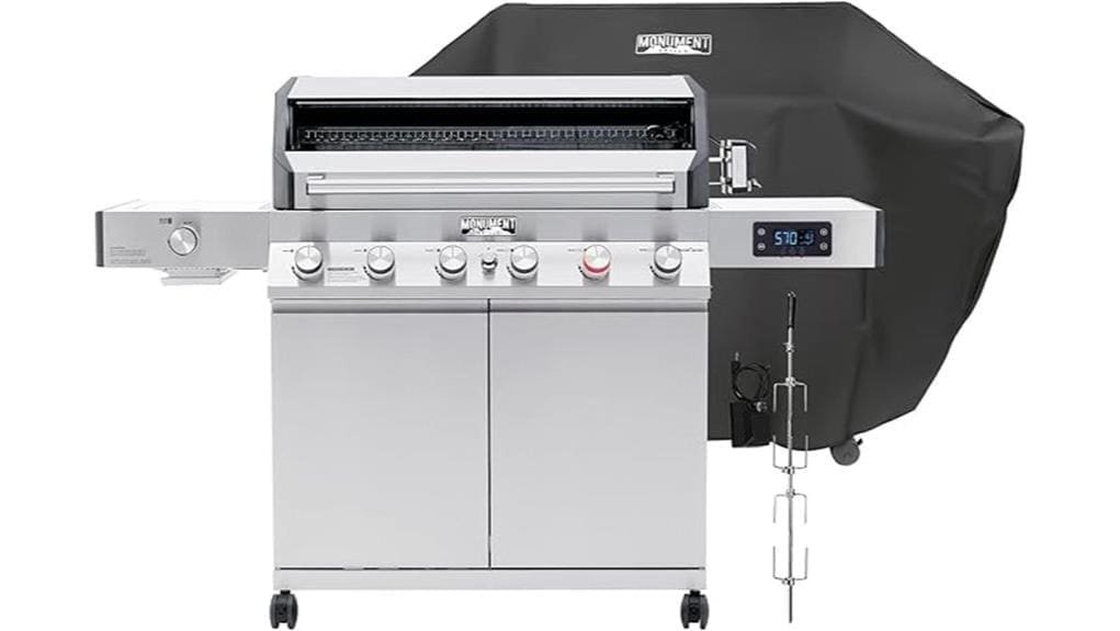 six burner propane grill