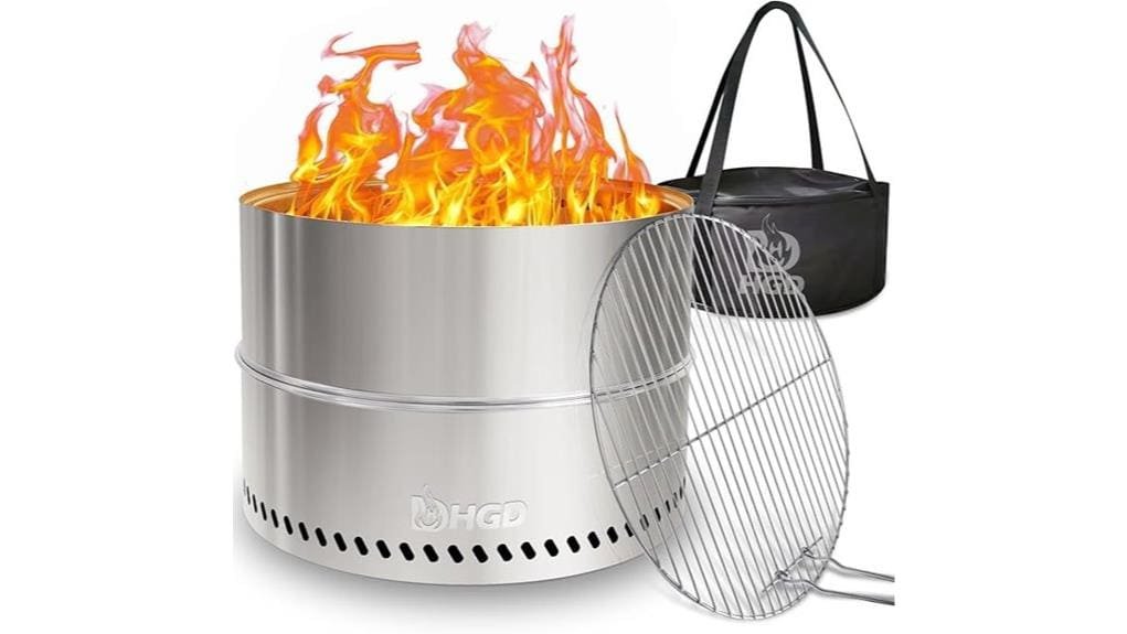 smokeless 20 inch firepit grill smokeless 20 inch firepit grill