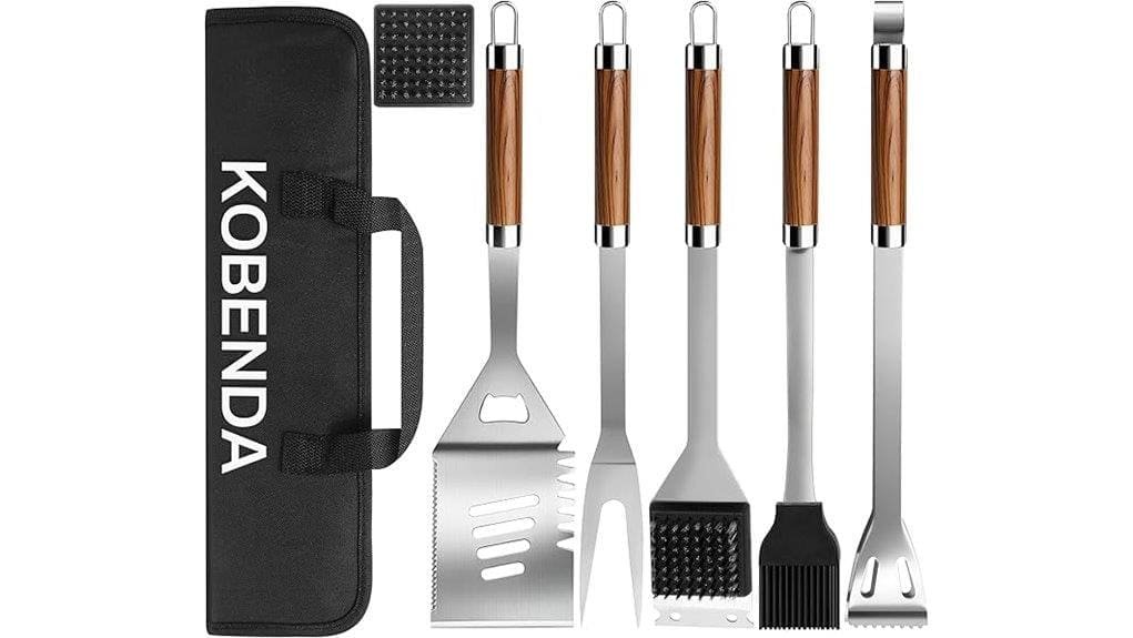 stainless steel bbq grilling set