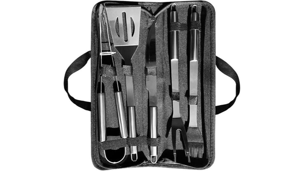 stainless steel five piece grilltools