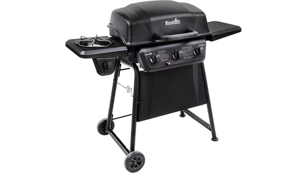 three burner convective gas grill