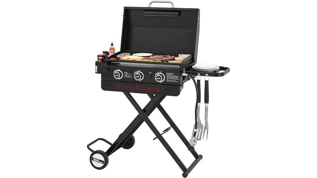 three burner propane flat top