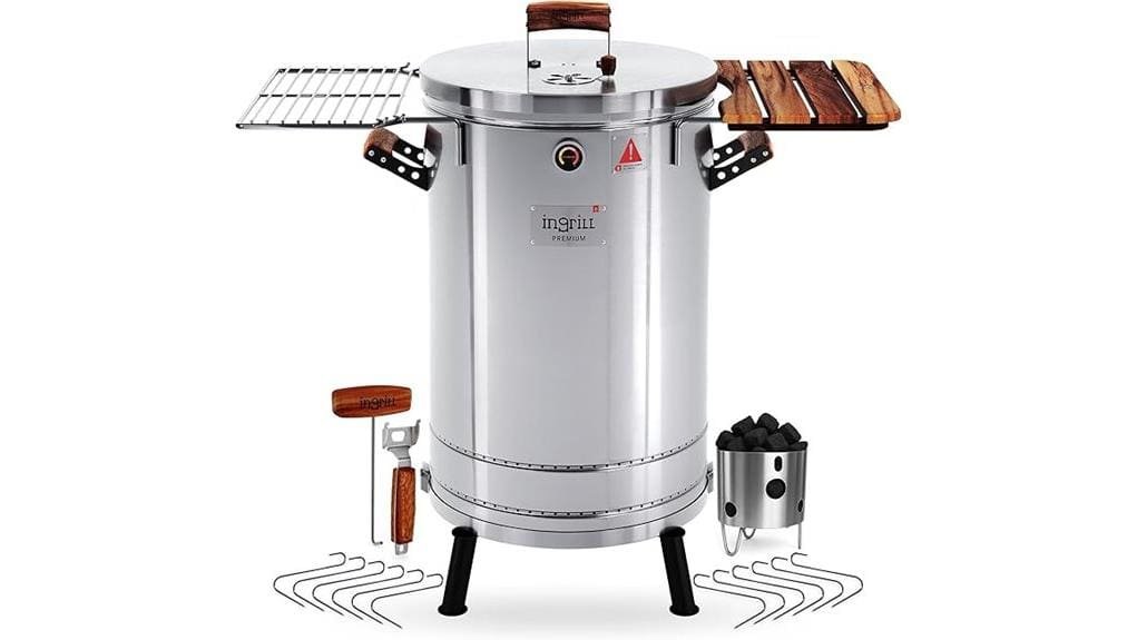 versatile stainless steel smoker grill